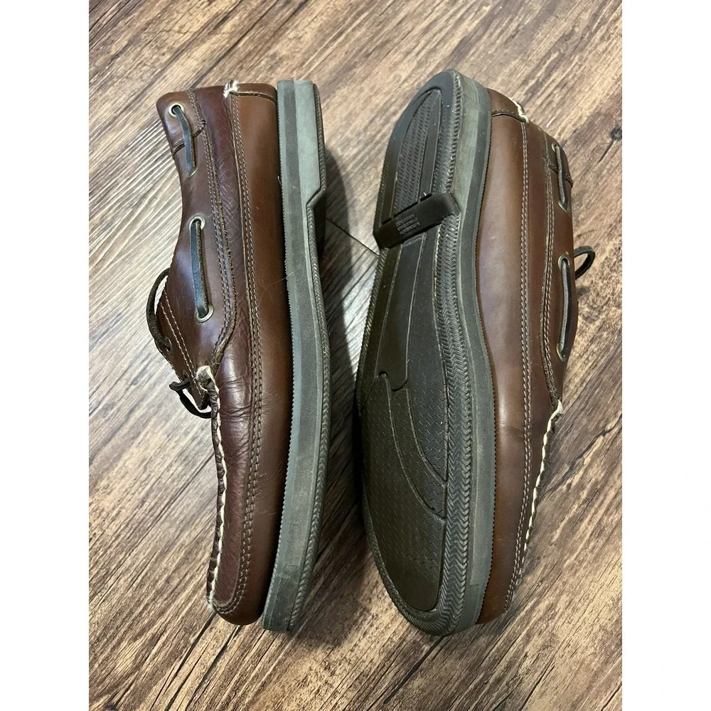 Highland Creek 31313 Men's Boat Dock Shoes Loafers Size 10.5 M Lace Up Leather